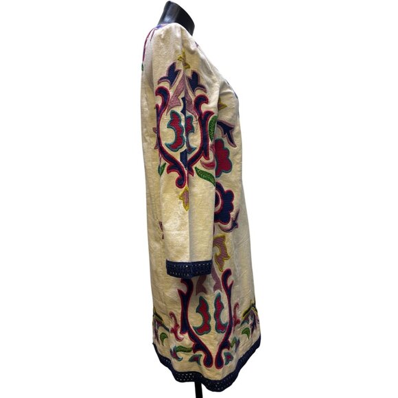 NWT Maeve Anthropologie Embroidered Dress White Multi XS - Picture 3 of 7